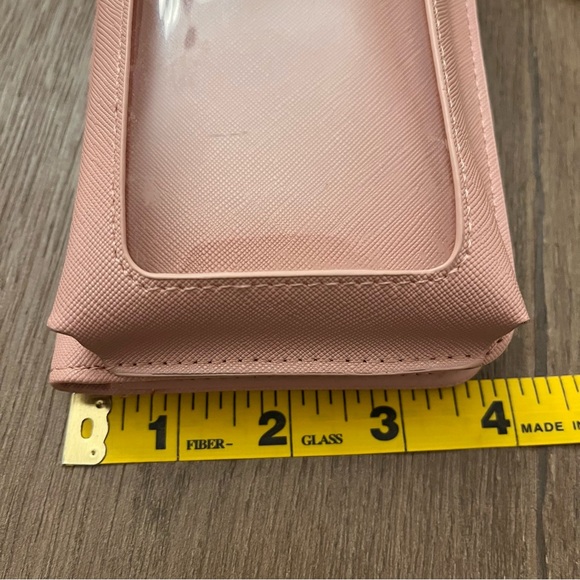 Salmon Colored Crossbody Cell Phone/Wallet Purse - Picture 8 of 14